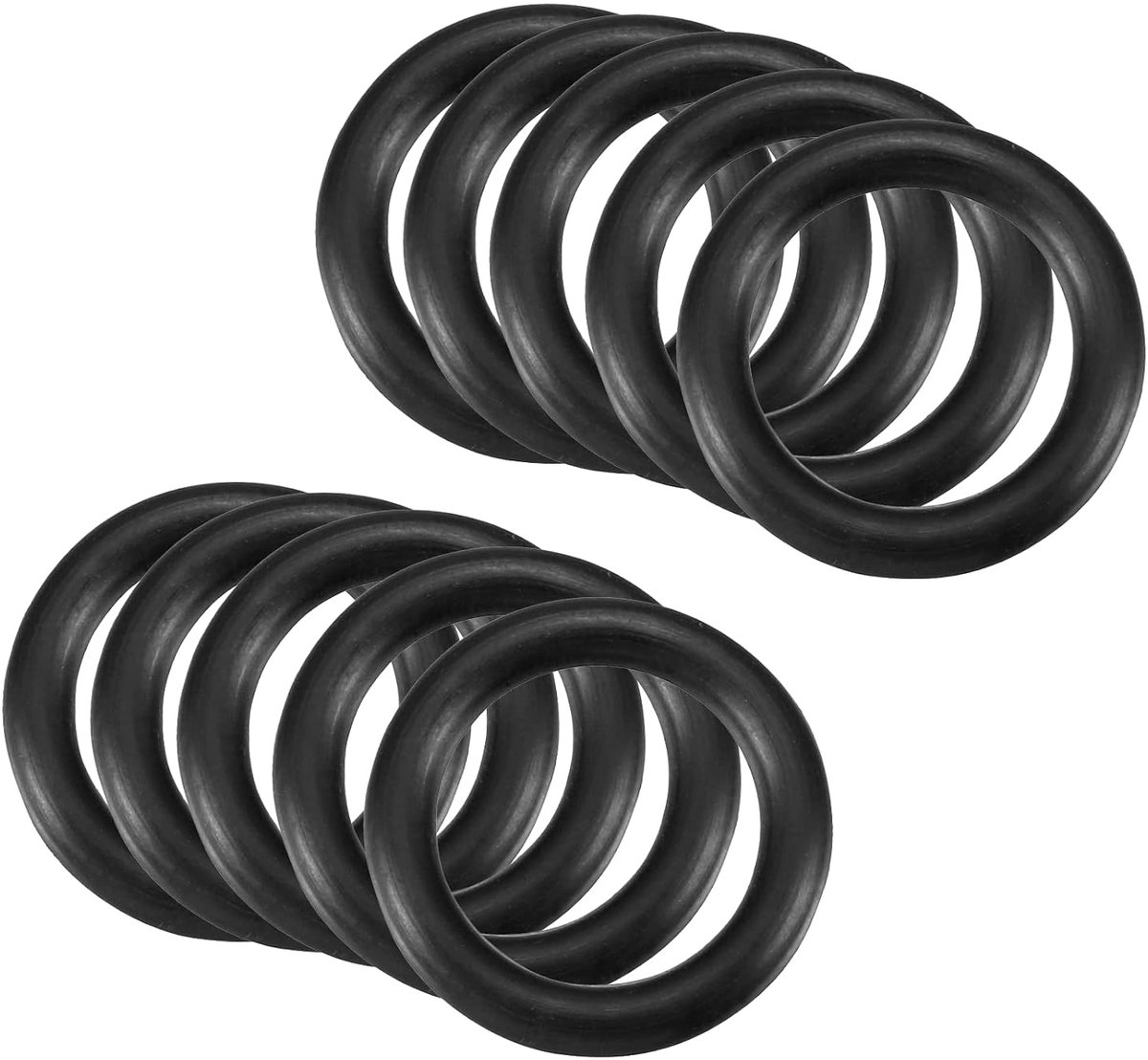 10 stuks nitrilrubber, nitrilrubber, afdichtringen, 20 mm x 14 mm x 3 mm, voor kraan, loodgieter, reparatie, afdichting, zwart