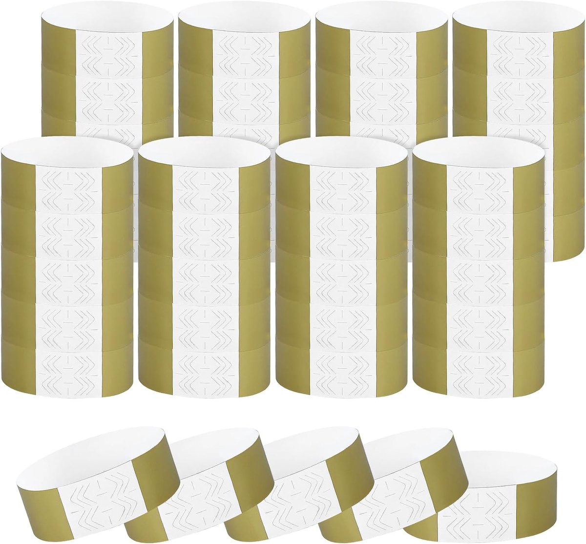 420 stuks, inlaatbanden voor evenementen, waterdichte festivalpolsband, gouden evenement, polsband, feestpolsband voor evenementenclubs, lichte concert-polsband