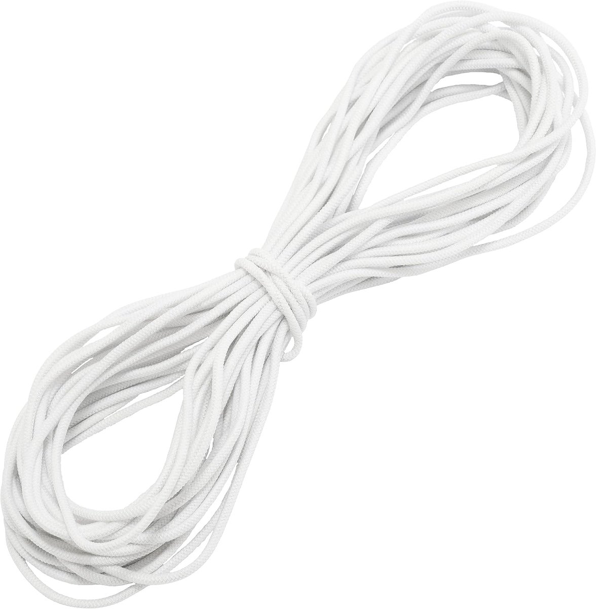 - C67294 - decoratief elastiek rond 10 m - diameter 2 mm - kleur wit