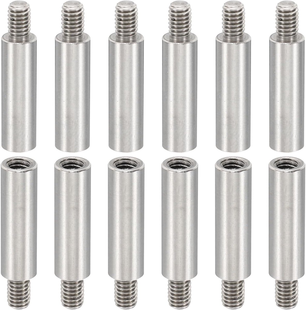 12 stks M4 afstandhouders, M4 20+6 mm afstandhouders afstandhouders aluminium schroefdraad afstandhouders kit 4 mm ID 6 mm OD metrische mannelijke vrouwelijke draad adapters voor printplaat
