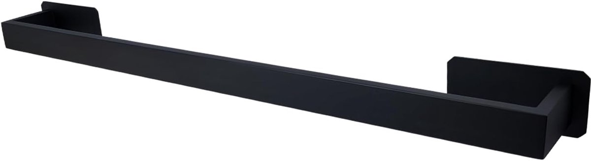 Handdoekrek Zonder Boren Zwart 60 CM - Handdoekhouder - Handdoekenrek Badkamer of Keuken - Handdoekstang Zelfklevend - Handdoekhouders RVS