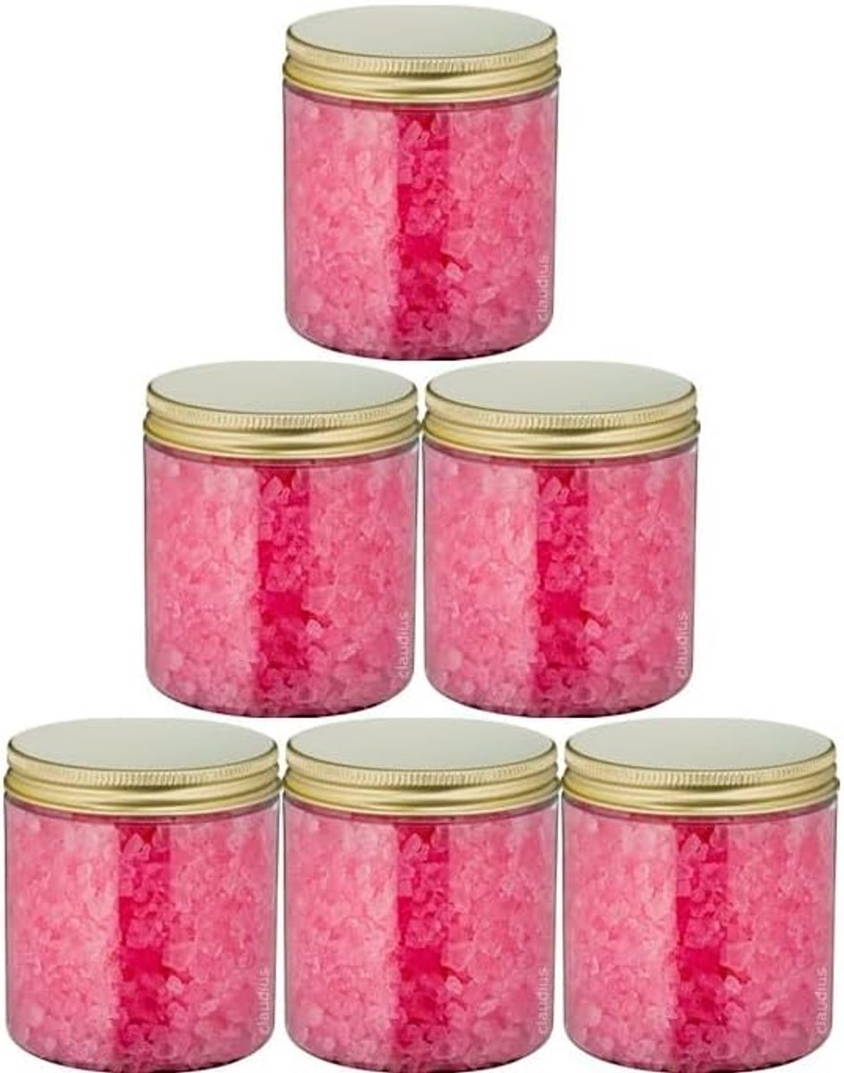 Badzout Rozen - 300 gram met gouden deksel - Set van 6 stuks