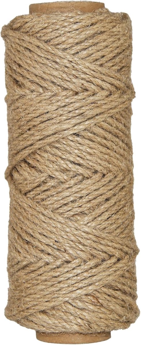 jute touw, 4 mm, 50 m, henneptouw, jute touw voor knutselwerk, planten, tuin, handgemaakte kunstwerken, decoratie, verpakking en woondecoratie, jute koord voor doe-het-zelf (4 mm)