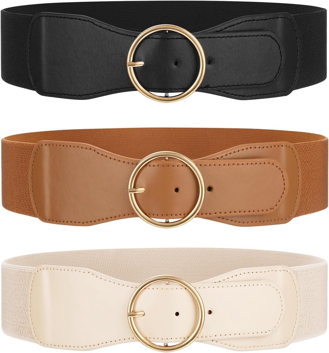 Elastische tailleriem voor dames, vintage, brede riem voor jurk, modieuze rekbare cinch-riem