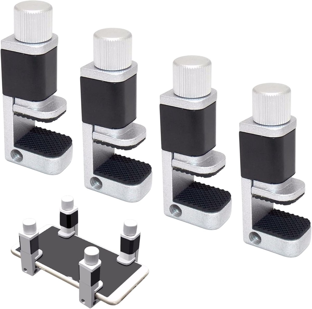 4 Stuks Schermbevestigingsklem, LCD-Schermbevestiging Bevestigingsklem, LCD-Scherm Bevestiging Clip, Verstelbare LCD-Schermklem voor Telefoon, Tablet
