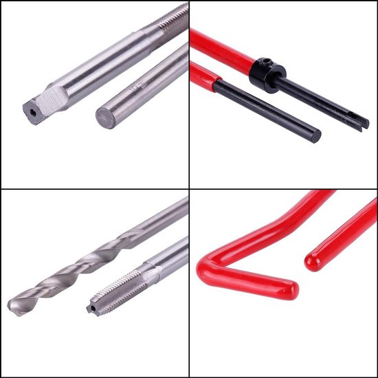 30 stuks M6 metrische schroefdraad-reparatie-inzetstukken, spoel, helicoil voor auto-reparatieset — afbeelding 5