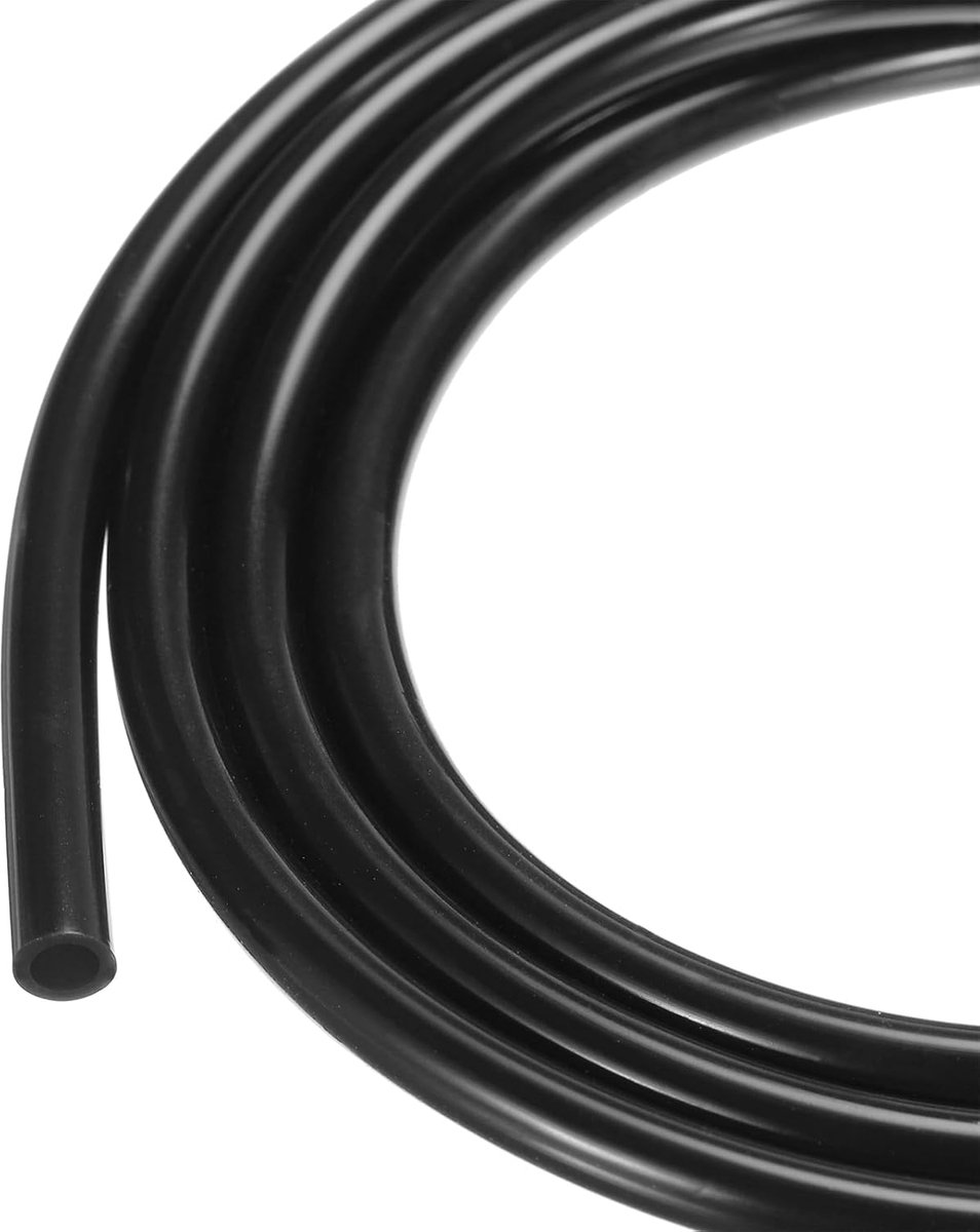 1 m (3ft) siliconen slang 3 mm ID 4,8 mm OD zwart industrieel plastic buizenstelsel pure siliconen slangen voor pomp sifoning afvoer irrigatie brouwen, 1/8 "x 3/16"