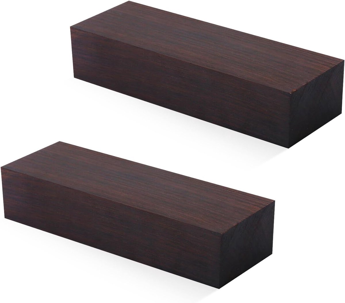 Houten blok, zwart ebbenhouten houtblok DIY materiaal ebbenhouten handvatten 12 * 4 * 2,5 cm, ebbenhouten houtblok voor het maken van ebbenhouten muziekinstrumenten en accessoires