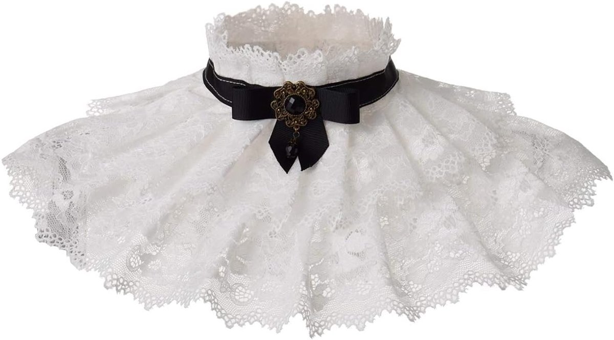 Lolita Elizabethaanse stijl kanten choker ketting, Taille unique