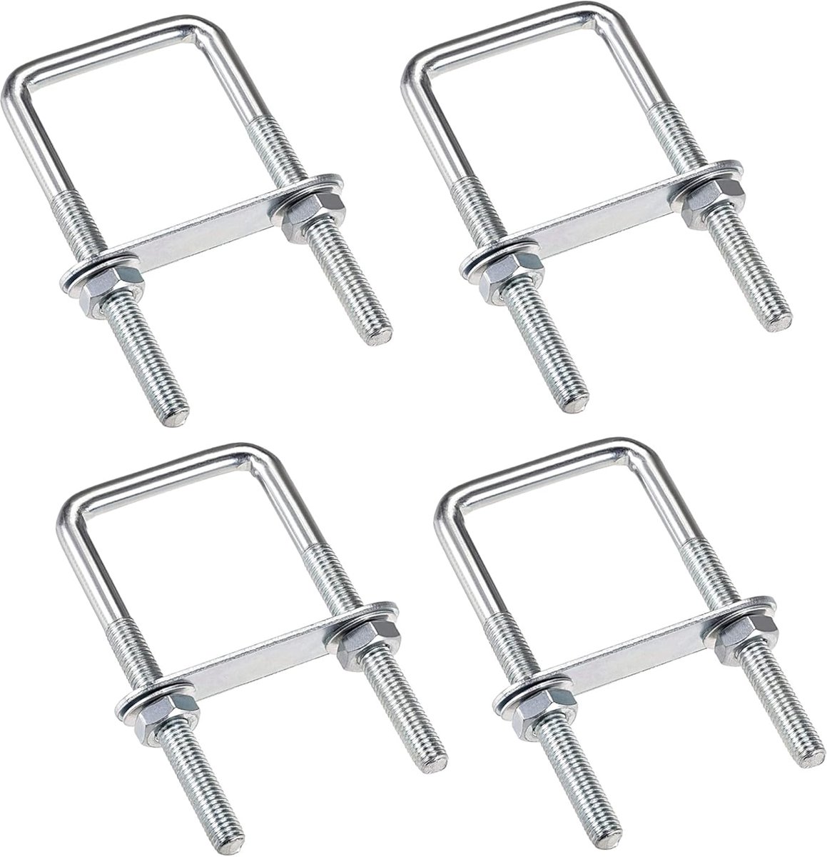bout 50mm x 80mm M6 5 stuks, vierkante 304 roestvrij staal bout met moer sluitring, vaste waterbuis boten