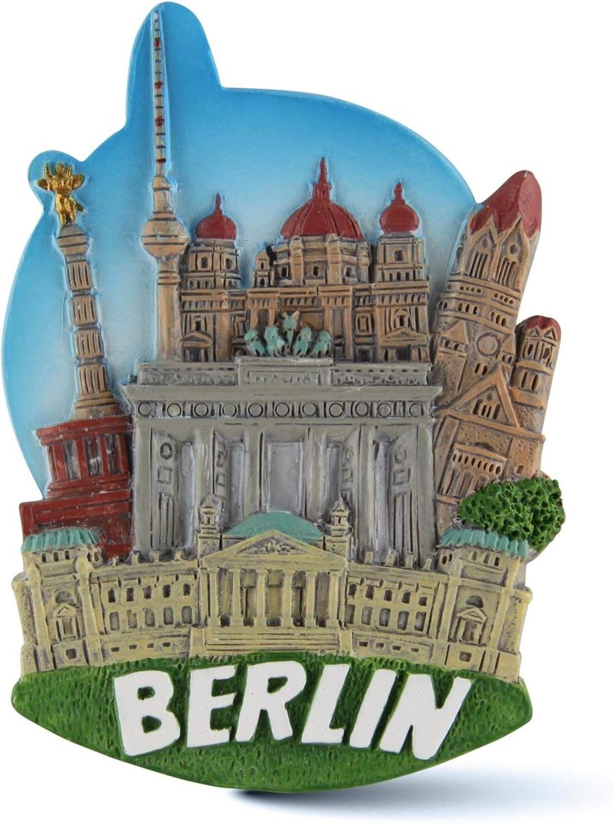 3D-magneet Berlijn | skyline | koelkastmagneet | typisch Berlijns souvenirontwerp