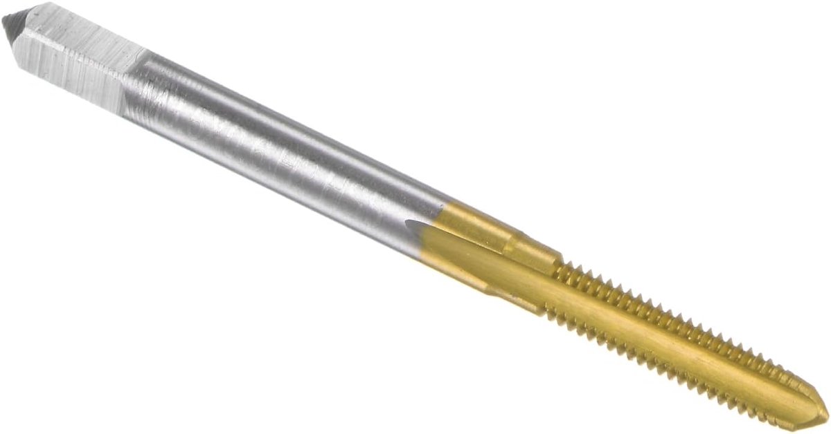 Metrische schroefdraadboor M3,5 x 0,6 mm H2 titanium coating (Ti) hogesnelheidsstaal 3 rechte groeven schroefdraad voor schroefdraadreparatie