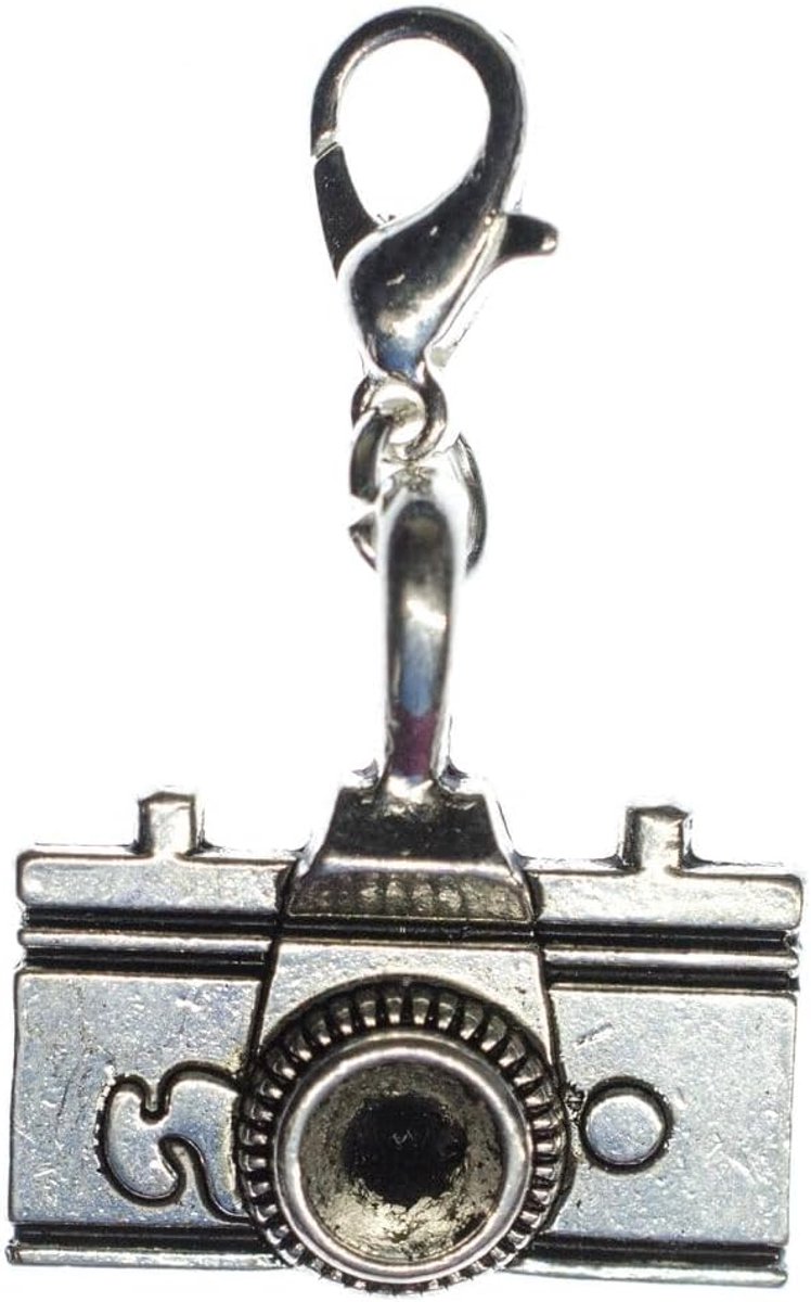 Camera Fototoestel Fotograaf Charm Ritssluiting - Handgemaakte Modesieraden I Kettinghanger Verzilverd - Bedelhanger Bedelarmband - Hanger voor Armband