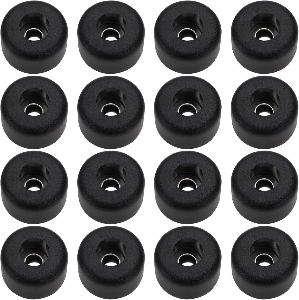 Store 16 STKS Luidspreker Rubber Voeten Met Roestvrij Wasmachine 25x15mm Ronde Rubber Voeten voor Subwoofer Speaker Road Case Meubels Zwart