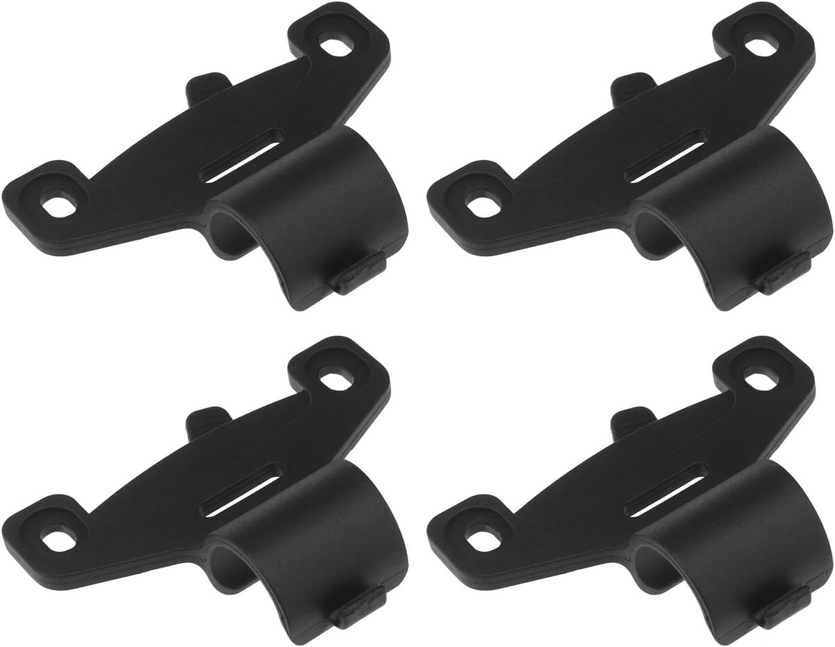4 STKS 20mm Zwart Plastic Fiets Pomp Houder Beugel Fiets Fietsen Pomp Houder Siliconen Bevestiging Riem Clip voor Road en Mountainbikes 20mm Diameter Luchtpomp
