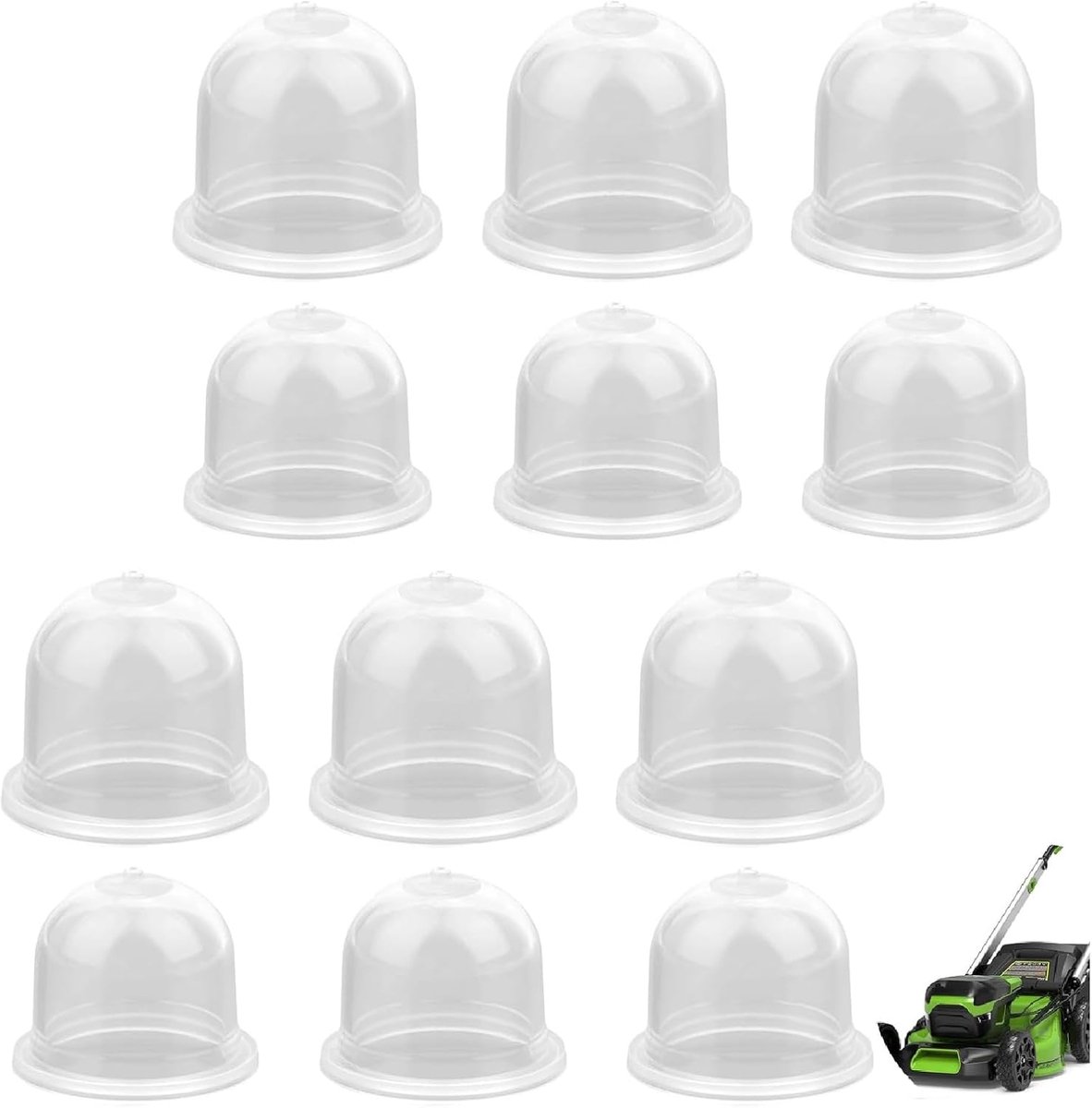 12 stuks pomplampjes, brandstofpomp, carburateur, primer, pomp, universele kunststof ontstekingscapsule, primer, pomp voor grasmaaiers, ventilatoren, kettingzaag, trimmer, carburateur