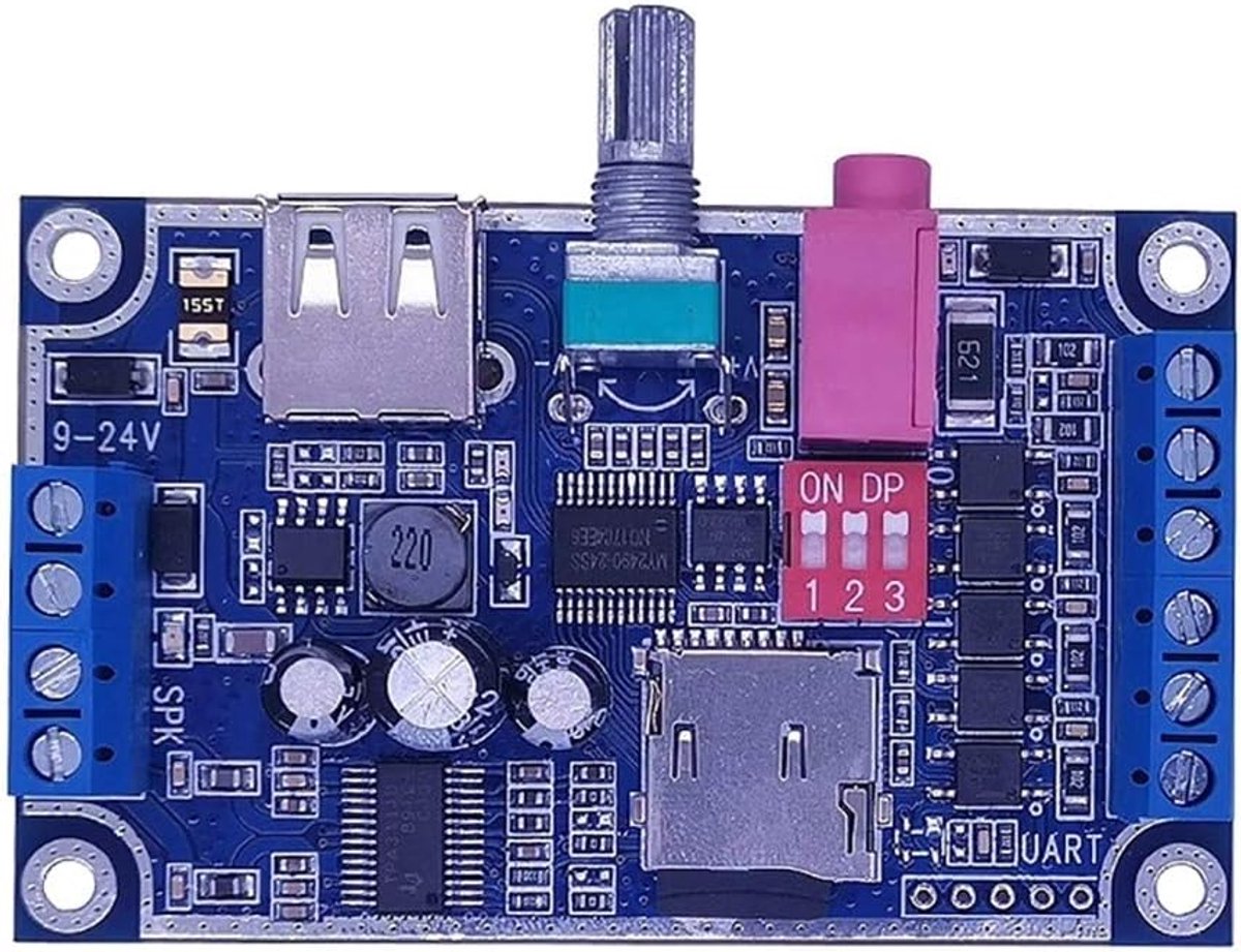 Sound Module, MP3 Muziek Voice Speler Programmeerbare Board 10 W Geluidsspeler DC 12 V-24 V Ondersteuning Tf kaart U-Disk