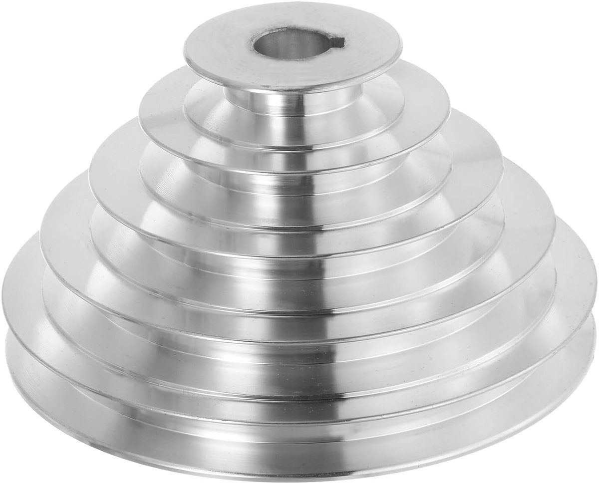 Aluminium A-type 5-traps schijf wiel 19 mm boring 55-150 mm buitendiameter voor A-type V-riem 12,7 mm brede riem