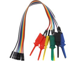 idea 10 stuks Logic Analyzer Test Hook Clip Grabber Jumper Draad & Interface Pins SOIC IC Test Hook Clip Jumper voor Precisie Circuit Testen/Voeding Testen