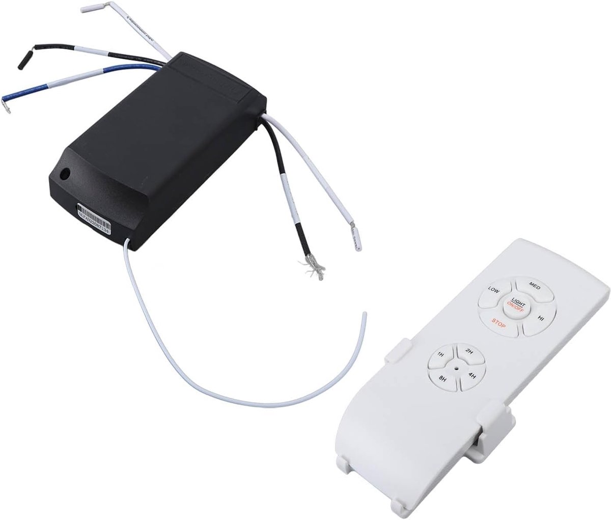 Afstandsbedieningsset voor plafondventilatorlamp, afstandsbediening voor plafondventilator, vervanging voor lange afstand, Engelse versie voor thuis