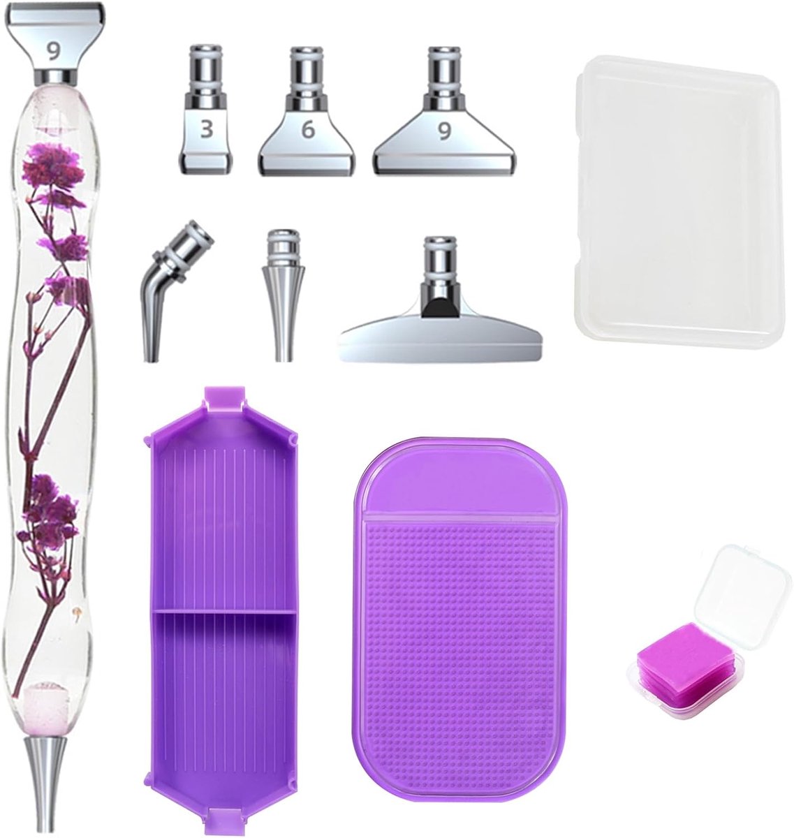 Schilderen Pennensets, Diamant Tekening Pen Accessoires, Diamond Art Pennen Roestvrij, 5D Diamond Art Pen Tools, Roestvrij Staal Metalen Pen Tips voor Schilderen Craft DIY Nail Art