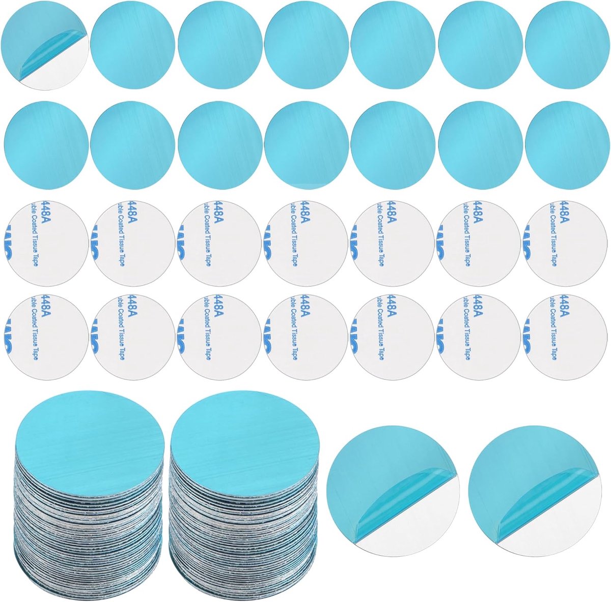 120 STUK Metalen plaatjes, zelfklevend, metalen plaat voor magneten, mobiele telefoon magneetplaat, Aukey magneet, metalen plaatjes, compatibel met magneten mobiele telefoonhouder, zeer dunne metalen