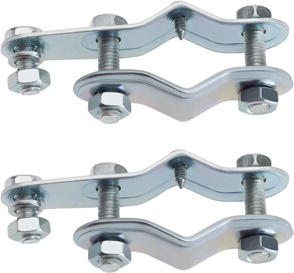 Lord of the Tools 2 Stuks Fiets Dynamo Houder Fiets Metalen Bulb Montagebeugel Past op 11mm-25mm Fiets Voorvorken Beugel Zilver Vaste Vorken