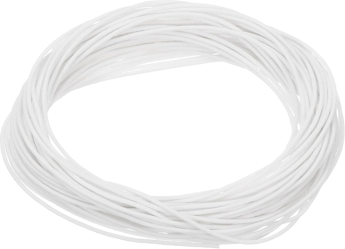Afdichtingstape van siliconenschuim, diameter 1 mm, lengte 12 m, robuust rond schuimrubber voor machines en industrieën, wit