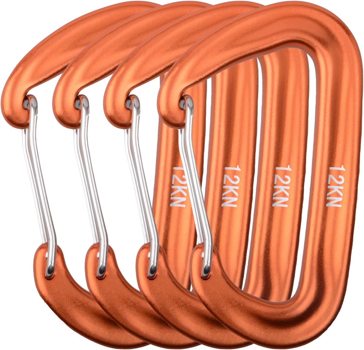 Karabijnhaak, 12kN aluminium karabijnhaak, sleutelhanger, kleine karabijnhaak, zwart, karabijnhaak, hangmat, tent, rugzak