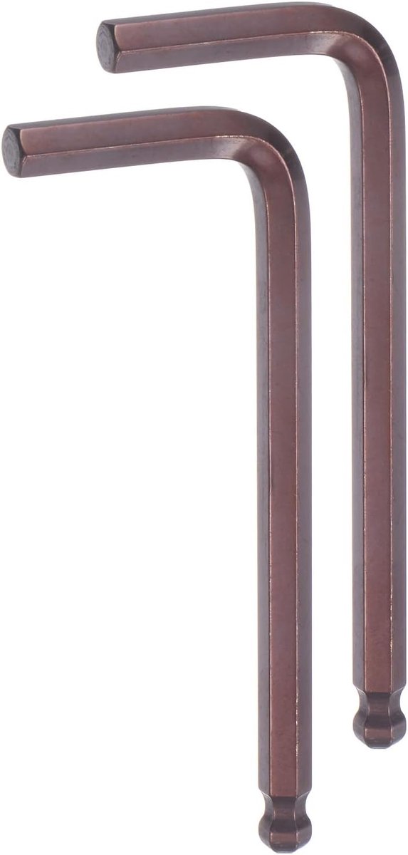 Inbussleutels met kogelkop, 6 mm, reparatiegereedschap, metrische inbussleutel in L-vorm van staal S2, voor huisreparaties, rood