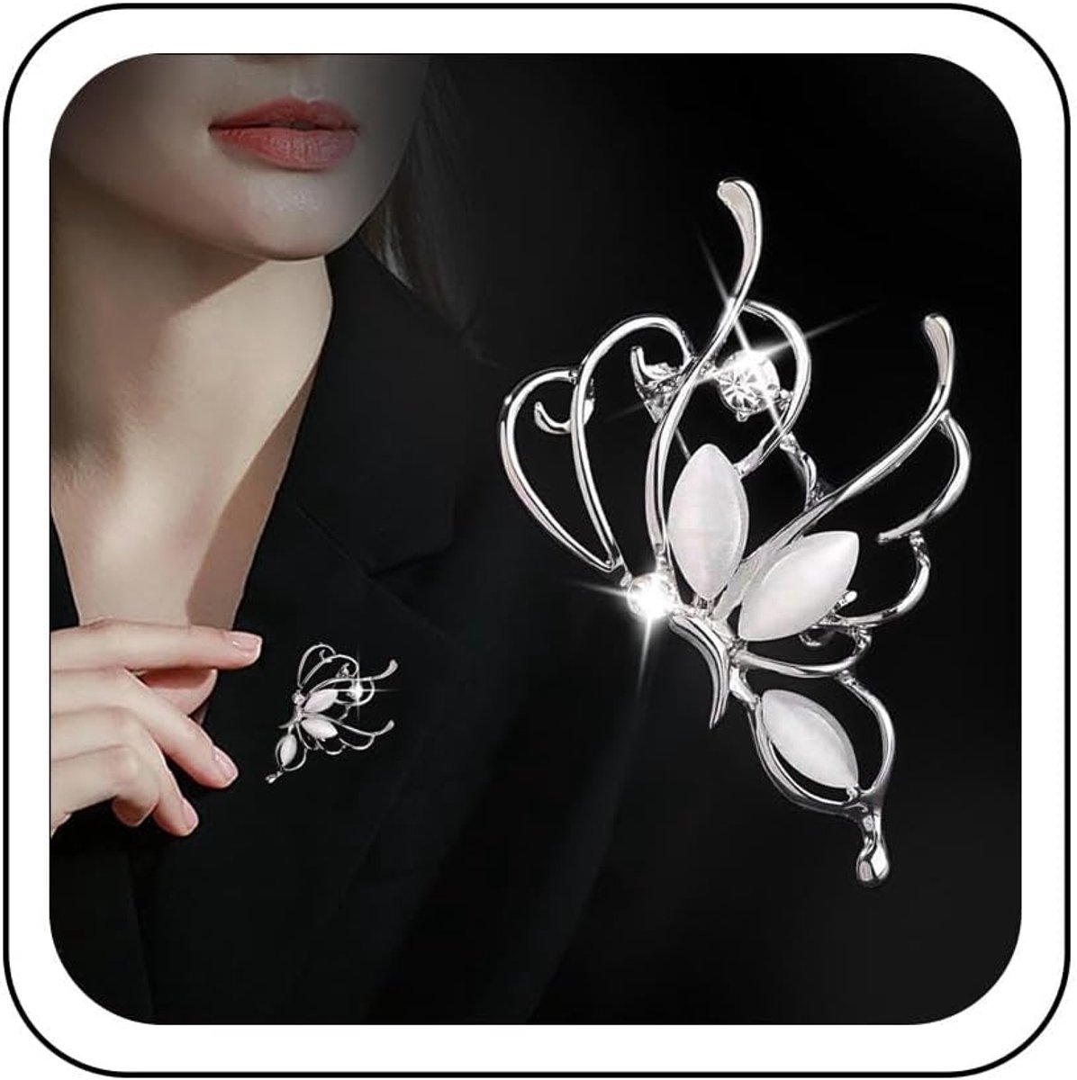 vlinder broche pin fonkelende kristallen holle vlinder broche klassieke bruiloft bruidsboeket pin vintage insecten badge corsage sieraden voor vrouwen meisjes