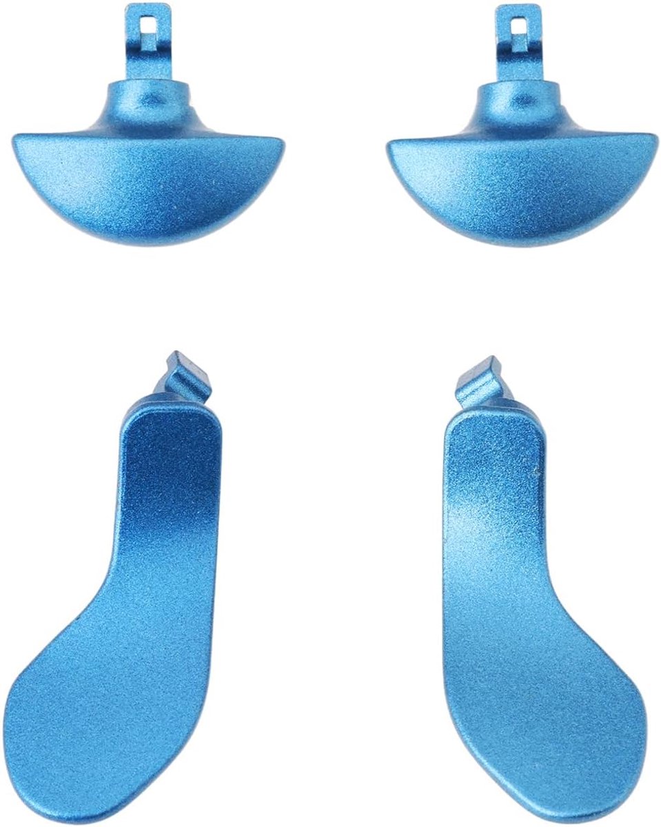 SnelShoppen - 4 Stuks Controller Achterpeddels Blauw Geschikt voor PS5 DualSense Edge - Duurzaam Metaal - Verbeterde Game Controle - Precisie Invoer