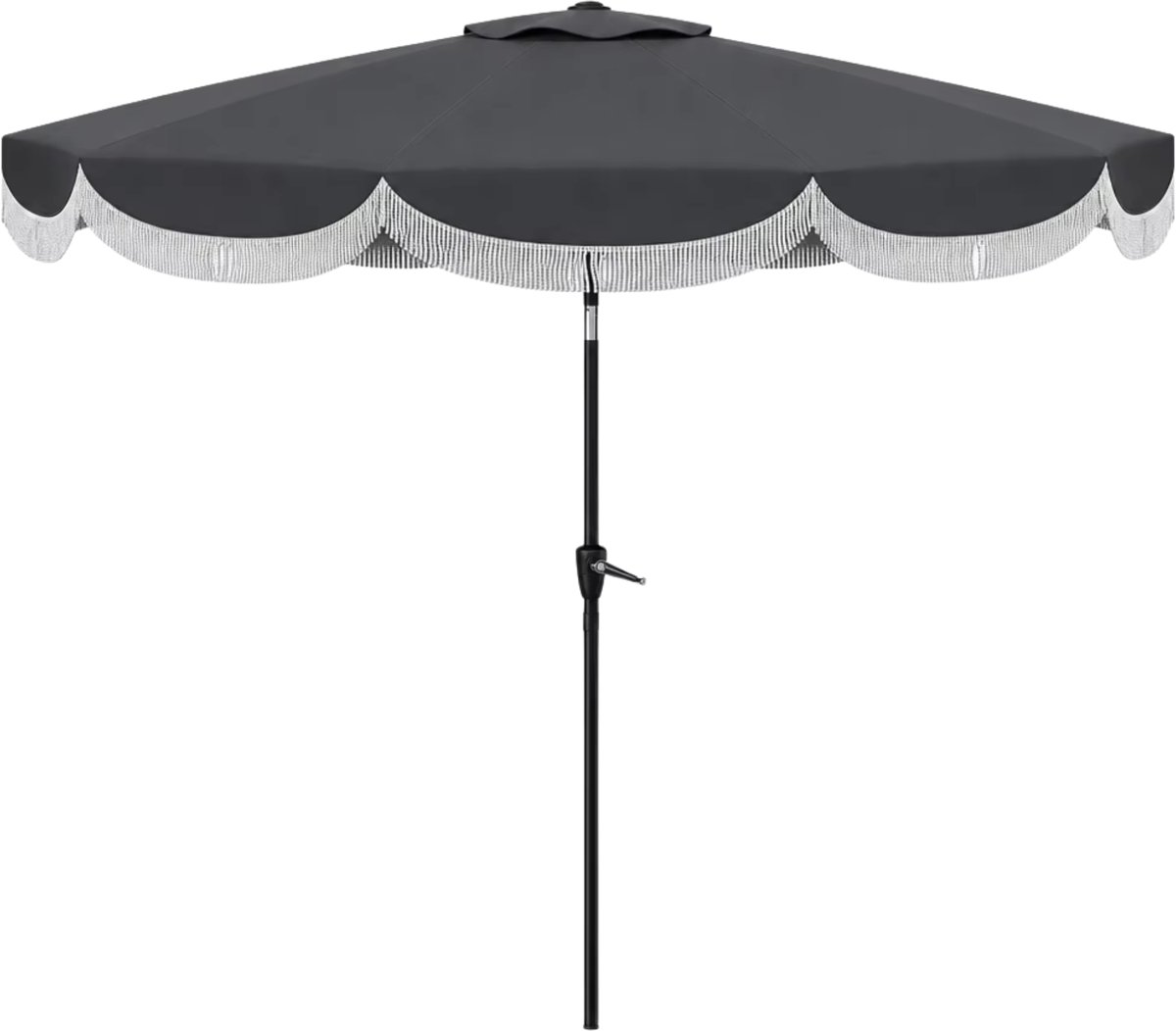 Tuinparasol 269 cm – Achthoekig met UPF 30+ Polyester - Weerbestendig, Spatwaterdicht - Donkergrijs - voor Tuin