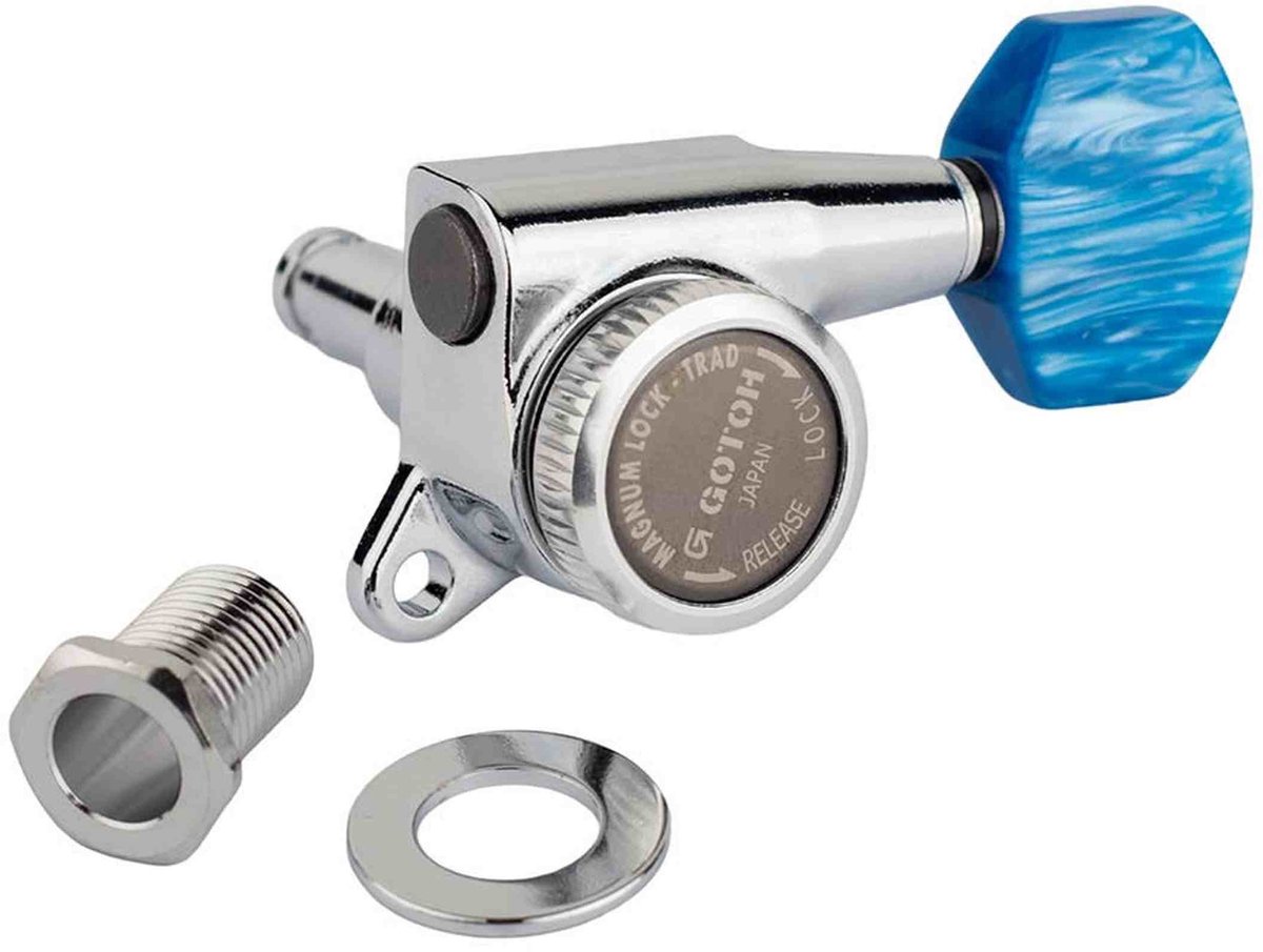 Gotoh GTH14206 SG381 stemmechanieken met Magnum Lock Trad and P9 knoppen, 6L, chroom