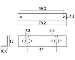 Hosco H-HK44L/JM Preset Control Mounting Bracket – Voor JM-Type Gitaar