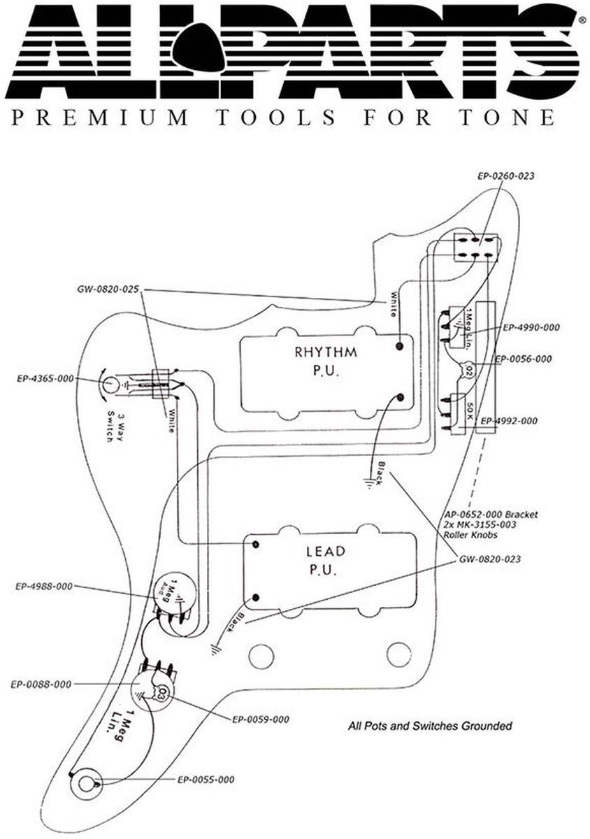 Allparts EP4135000 wiring kit voor Jazzmaster