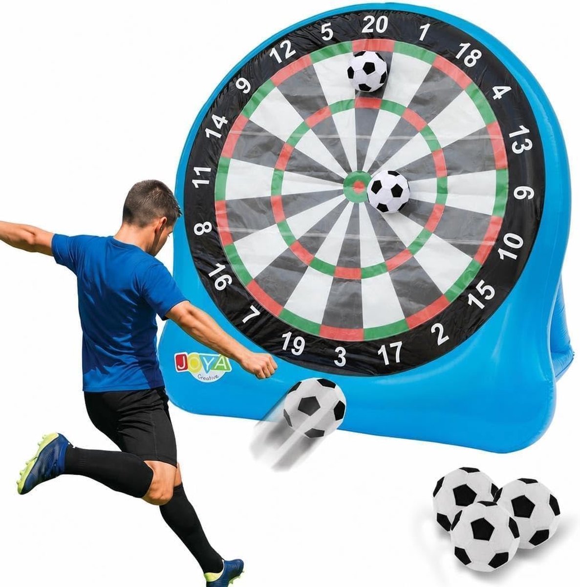 Voetbal Dart XXL - Opblaasbaar - Compleet met 3 ballen - Ideaal voor tuinfeesten - SnelShoppen
