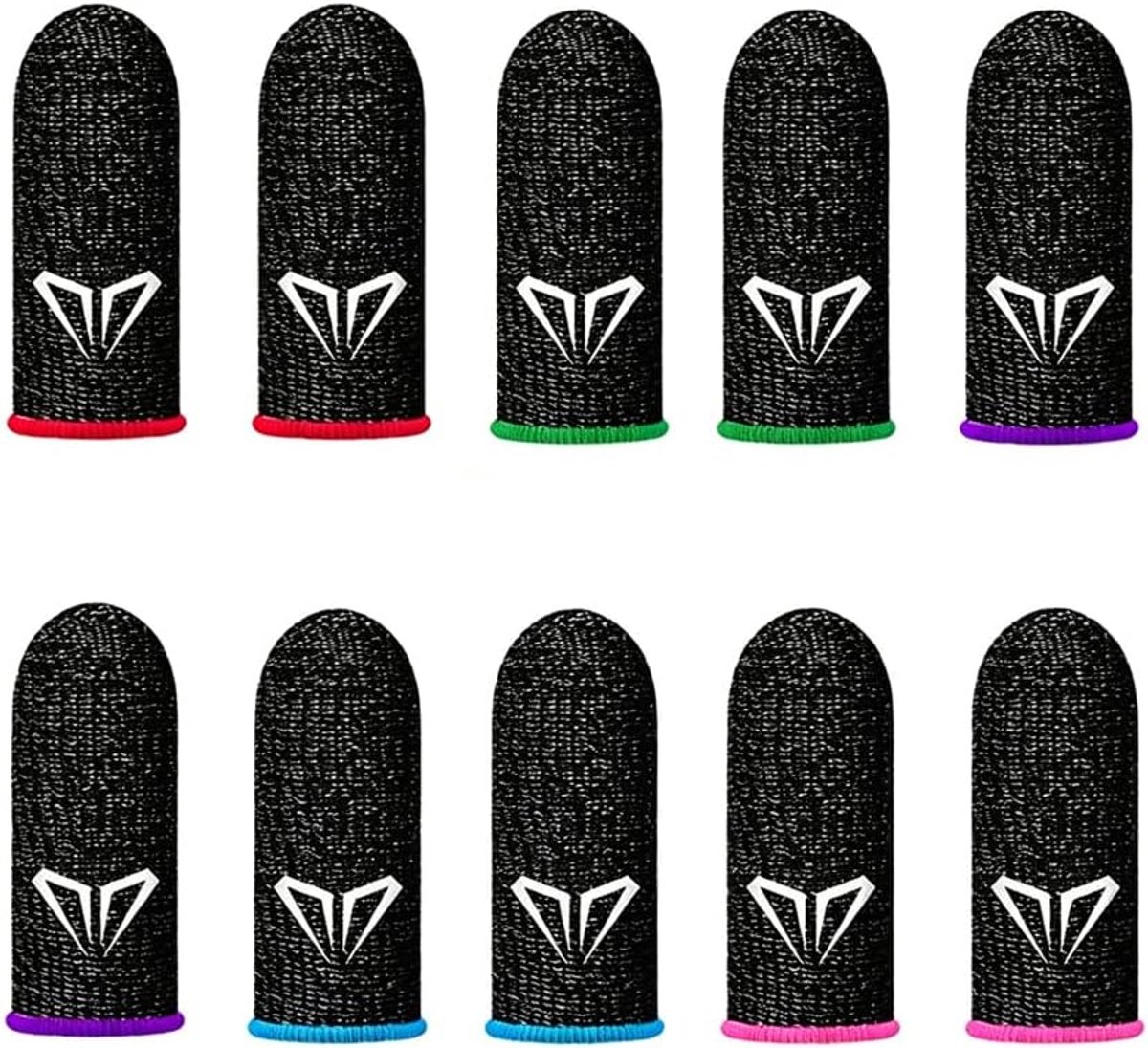 Gaming-vingerbeschermers 10 stuks - ademend nylon - zweetbestendig - optimale touchscreen-gevoeligheid - SnelShoppen