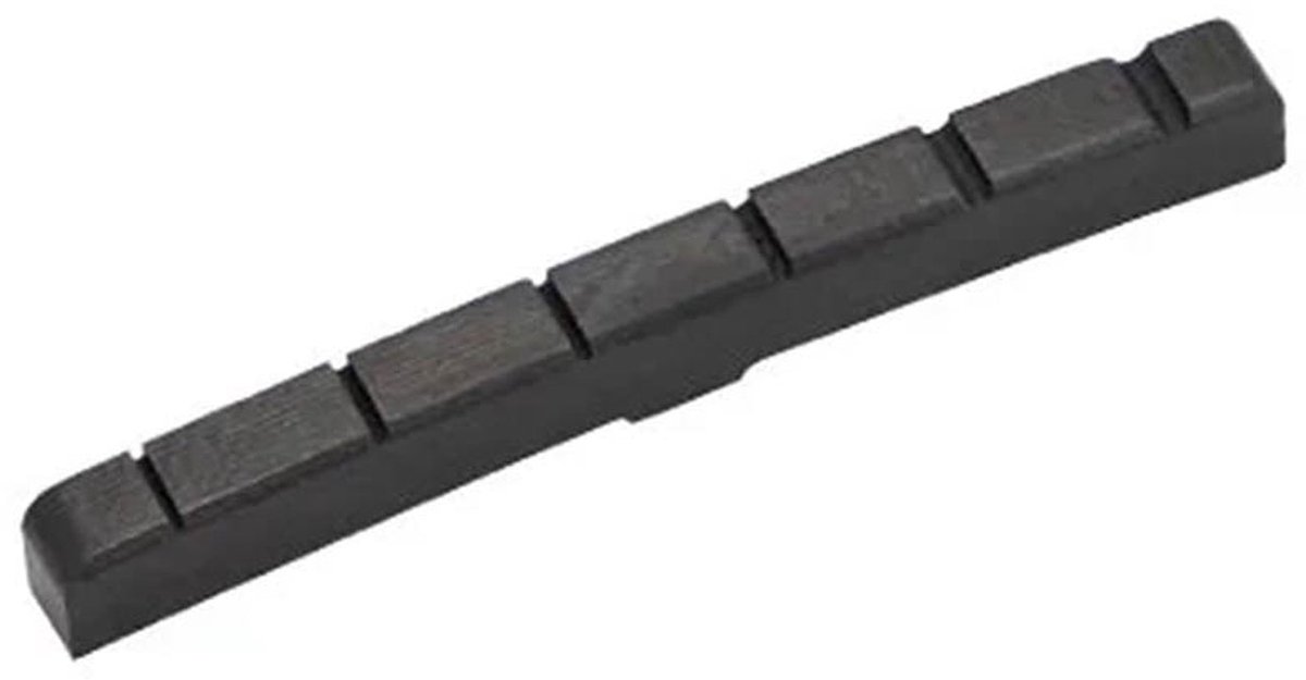 Hosco HSBK-NS1/9.5 – Zwarte Been Topkam voor Fender®-stijl Gitaren 9,5 Radius, 42,86 x 5,4 x 3,3 mm