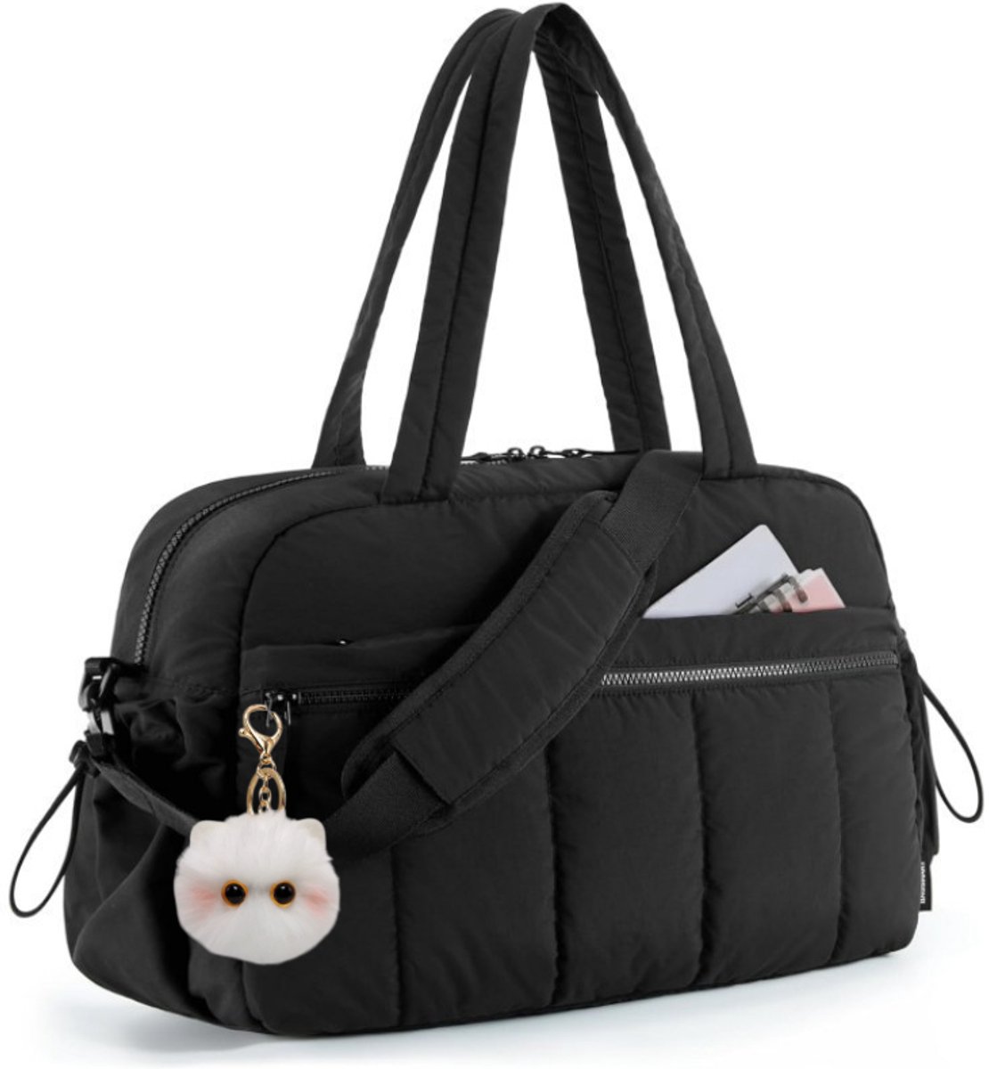 Namajunas - Reistas - Gratis pluizen katachtige sleutelhanger bij elke tas - Weekendtas - Sporttas voor dames - Gymtas - Ruime waterdichte tas - Voldoet aan de handbagage-afmetingen van lucht vaart maatschappijen - Yogatas - Reisaccessoires