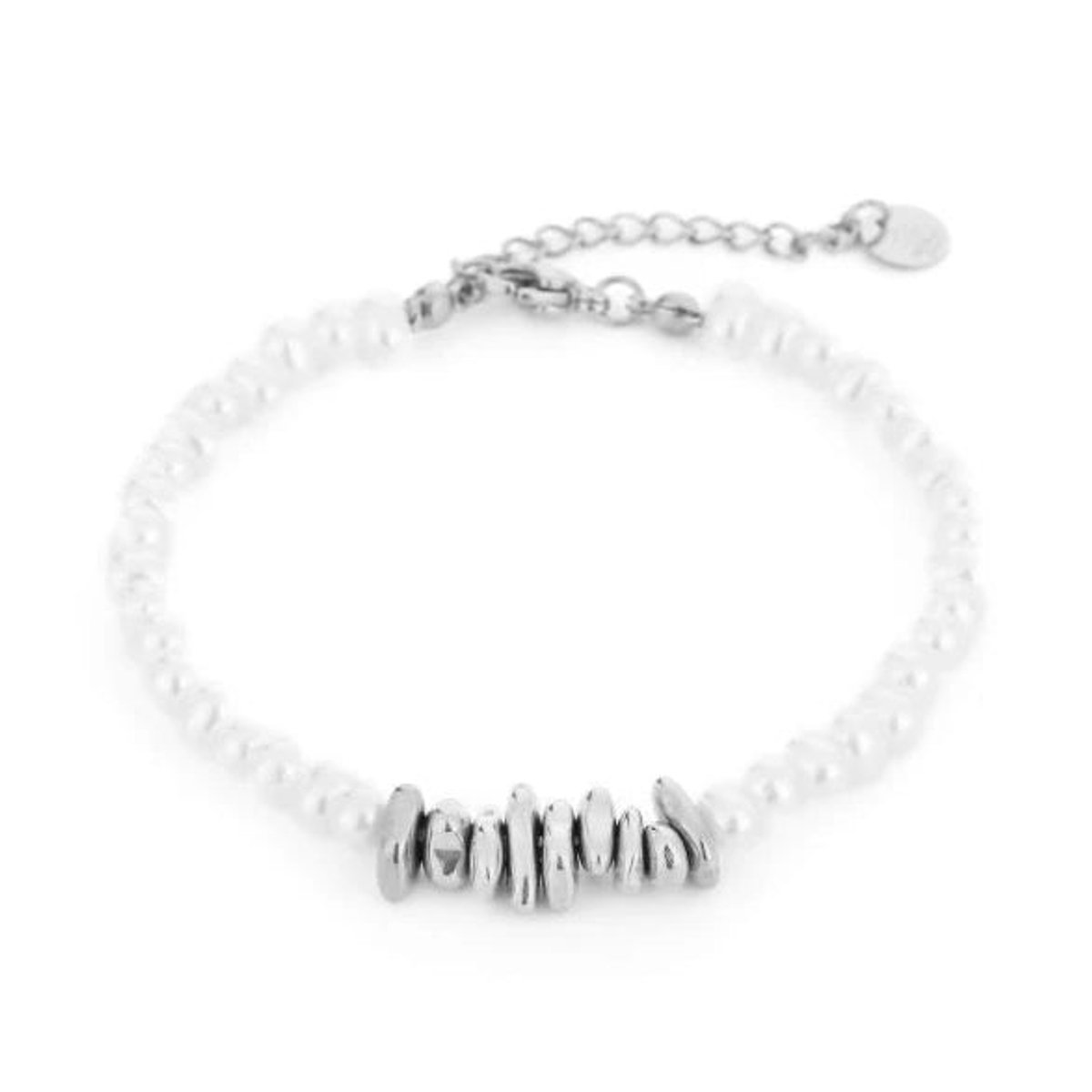 Michelle Bijou Armband Pareltjes zilver wit