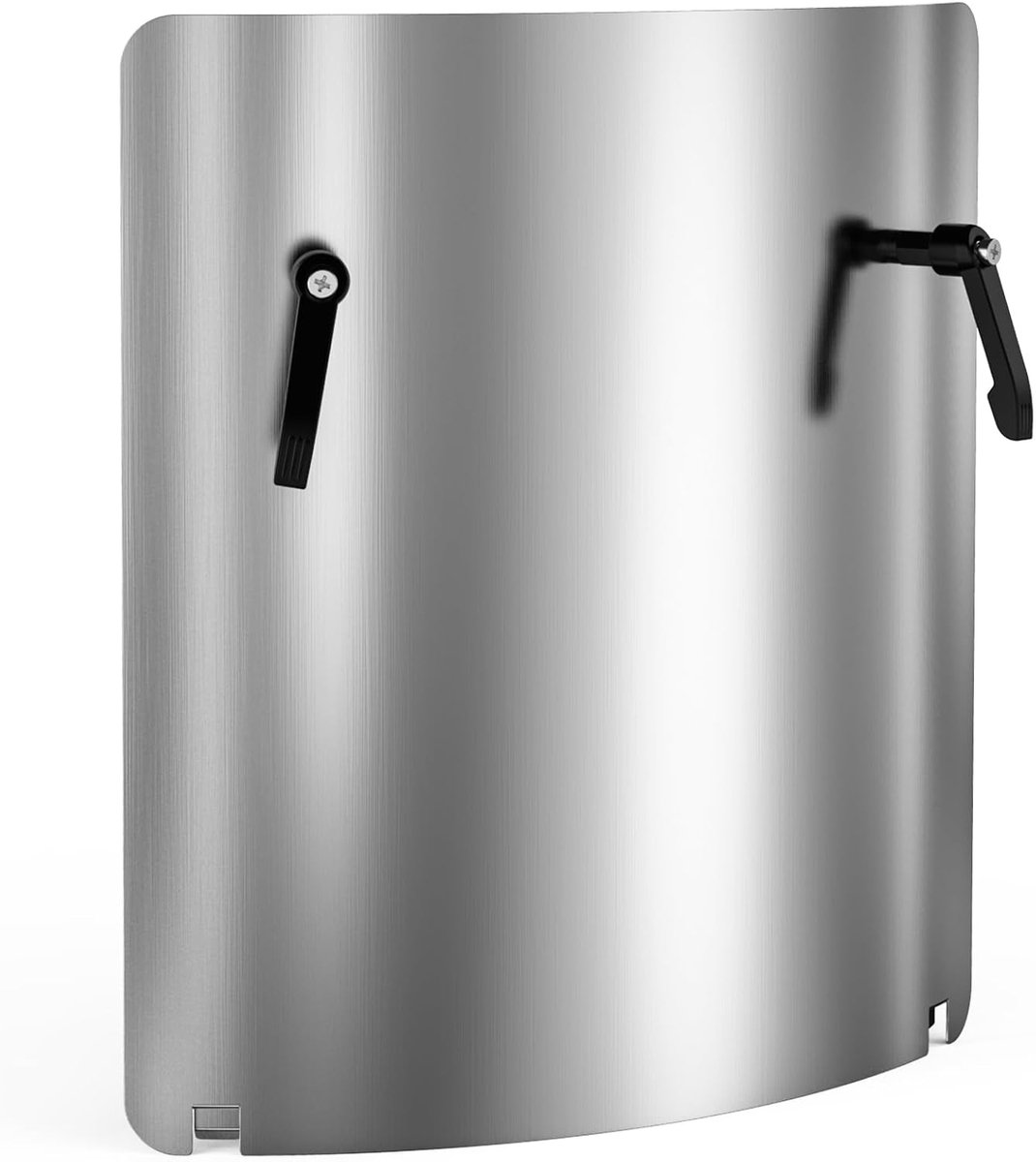 SnelShoppen - RVS Deur met Handvat voor Weber Smoker 57cm - BBQ Rookdeur met Slot, Perfecte Aansluiting, Duurzaam en Robuust