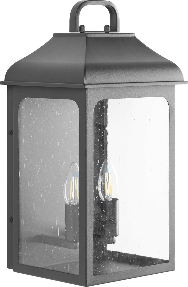 VIDBOL - Buiten wandlamp - Zwart - Aluminium