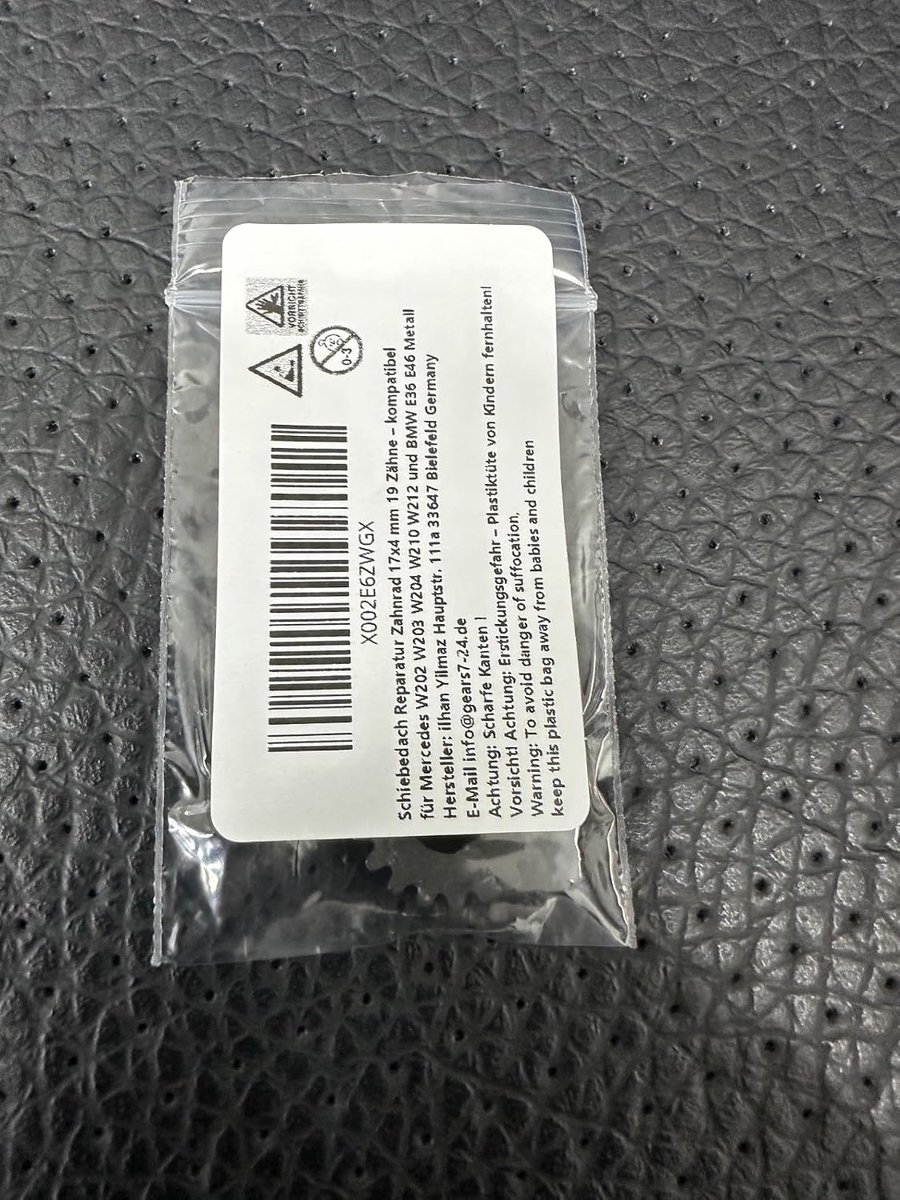 tandwiel 17 x 4 mm 19 tanden van metaal geschikt voor Mercedes W202 W203 W204 W210 W211 W212