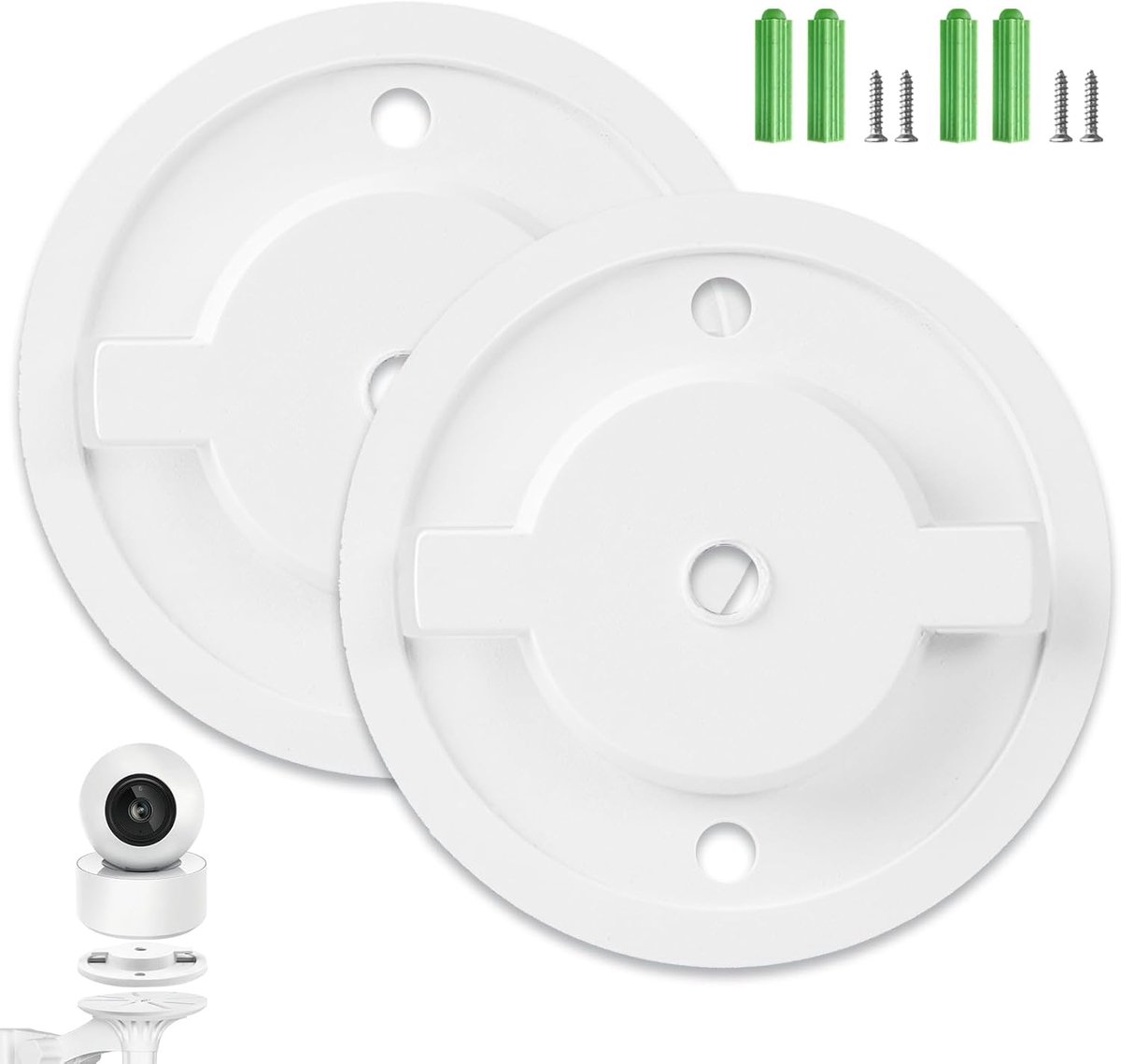 Houders voor bewakingscamera, wifi, binnen, 55 mm, voor Tapo C200, C210, IPC40C, IPC42C, TPC42EW, IPC43AN, IPC43AW, MIPC451, set van 2 houders voor koepelcamera, wandmontage, accessoires