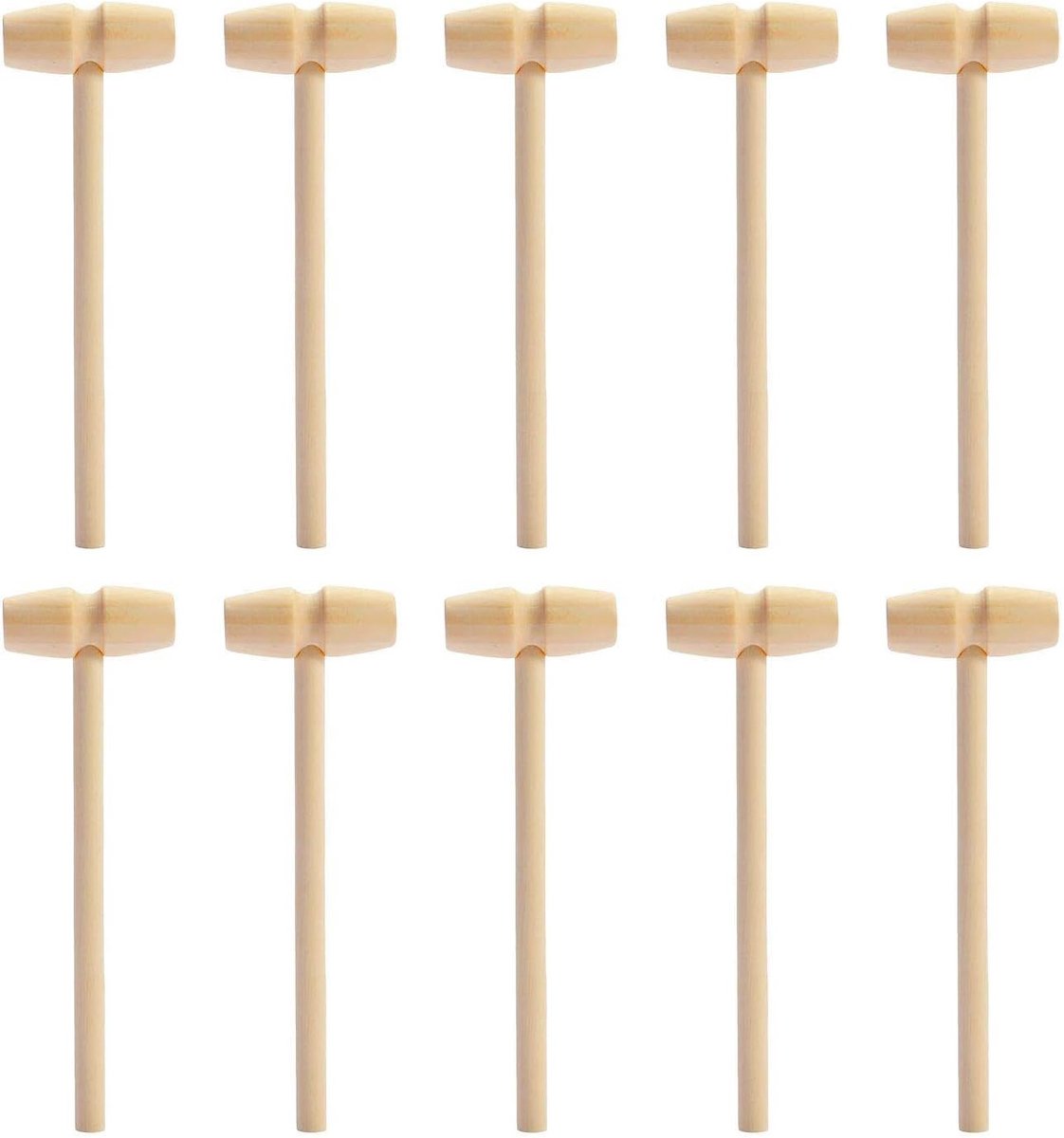 mini-hamer van hout, 10 stuks, houten hamer voor kinderen, speelgoed voor kinderen, knutselgereedschap