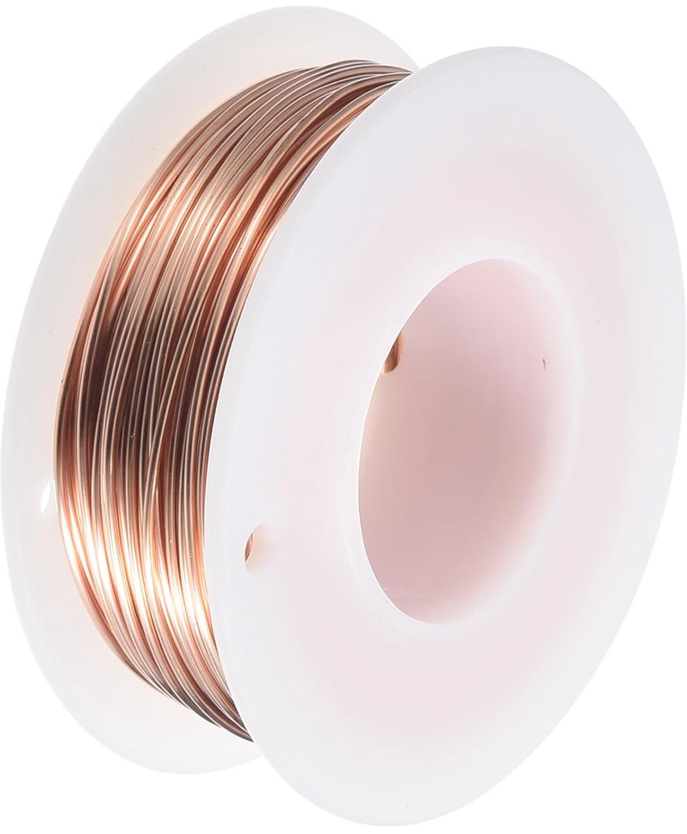 Koperdraad, 20 gauge, spoel van 99,9% puur koper (0,8 mm), vaste draad voor elektrische culturen, tuindecoratie