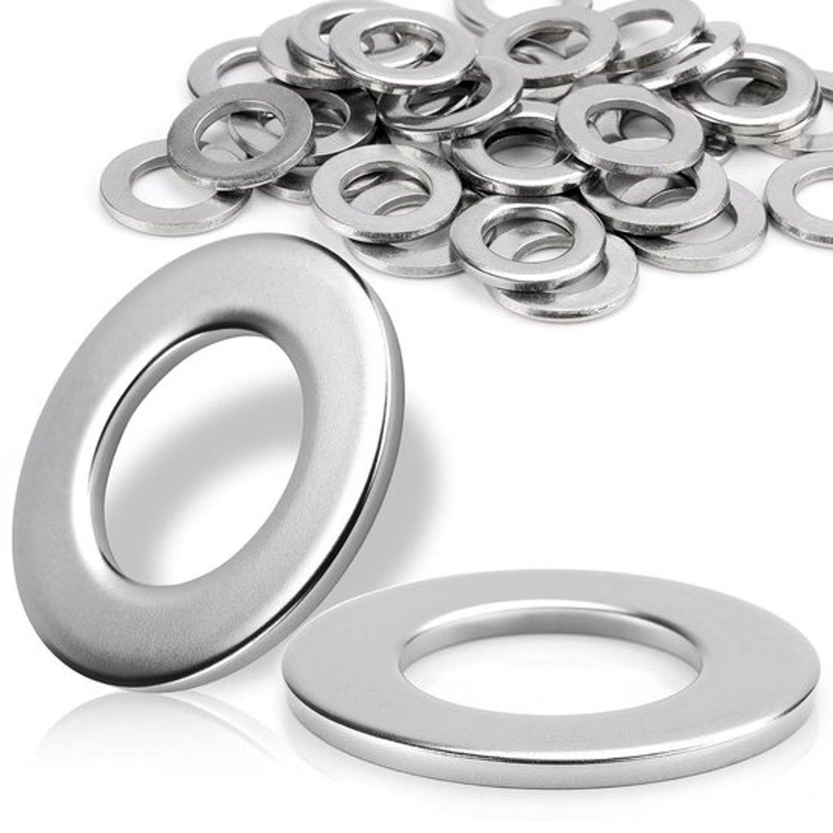 60 Stuks M4 Platte Ringen DIN125 Roestvrijstalen Washers voor Schroeven, Moeren en Draadstangen