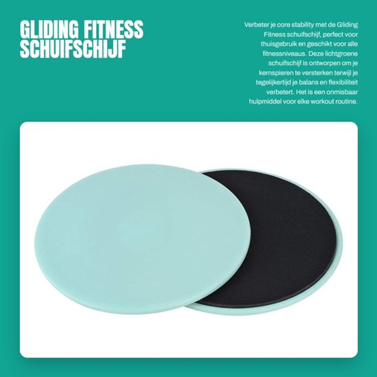 Fitnessschijf voor kernversterking - Gliding Schuifschijf - Antislip - Lichtgewicht - Duurzaam - Ideaal voor training - Gliding Disc