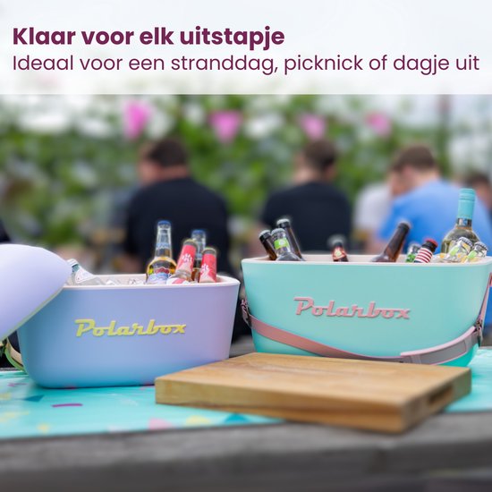 Polarbox Koelbox met schouderband 20L - 46x32x30cm - Paars-Sorbet van Polarbox — afbeelding 2